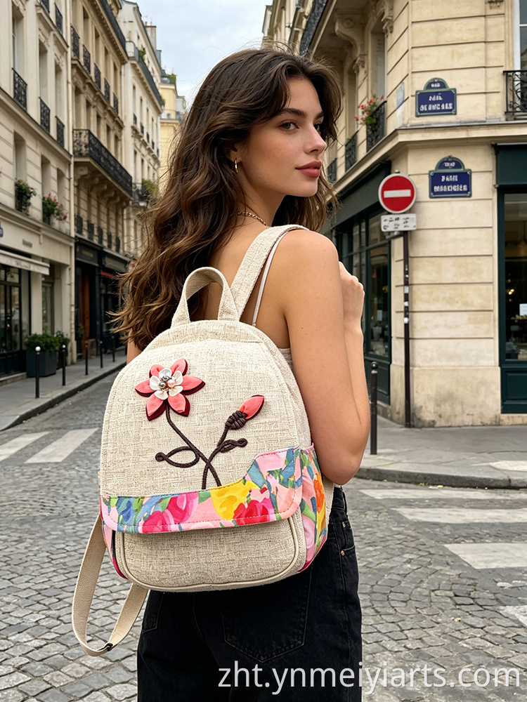 Handmade Linen Style Daypack